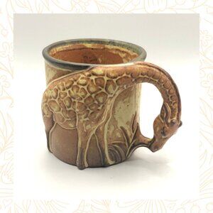 John Buck Giraffe Mug Collectable Studio Pottery Made in Japan